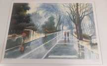 «Chuva aoEntardecer–Sintra» —serigrafia(E.A.)de RealBordalo,emoldurada