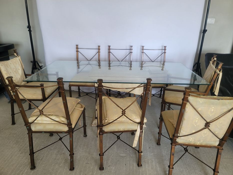 Stół z Krzesłami TARASOWY Jadalnia Nowoczesny Unikatowy