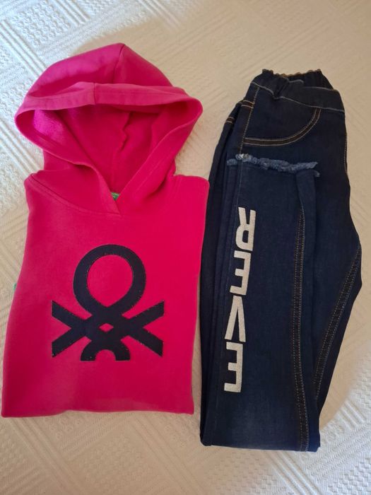 Calças / Jeans Ganga T10/11 e Sweat com Capuz T8/9