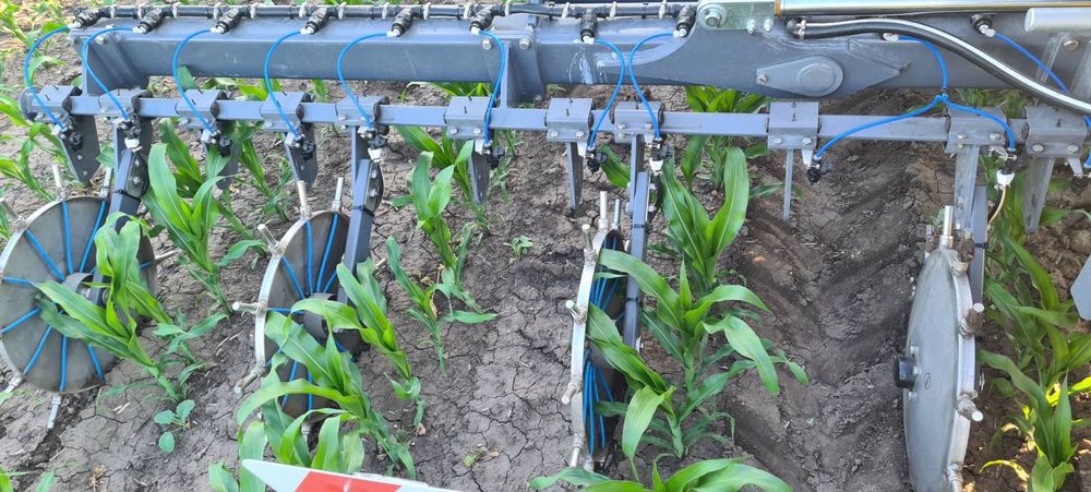 Внесення касу та рідких добрив підживлення.