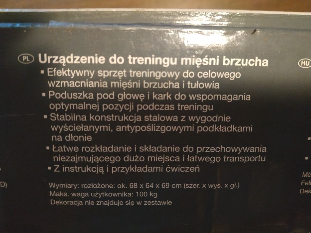 Kołyska do pracy mięśni brzucha