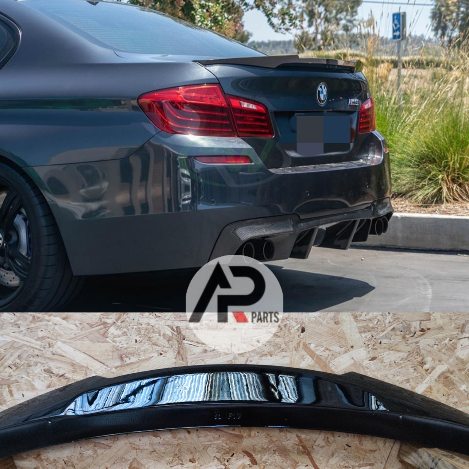 BMW F10 Aileron Spoiler mala Look M5 Preto brilhante