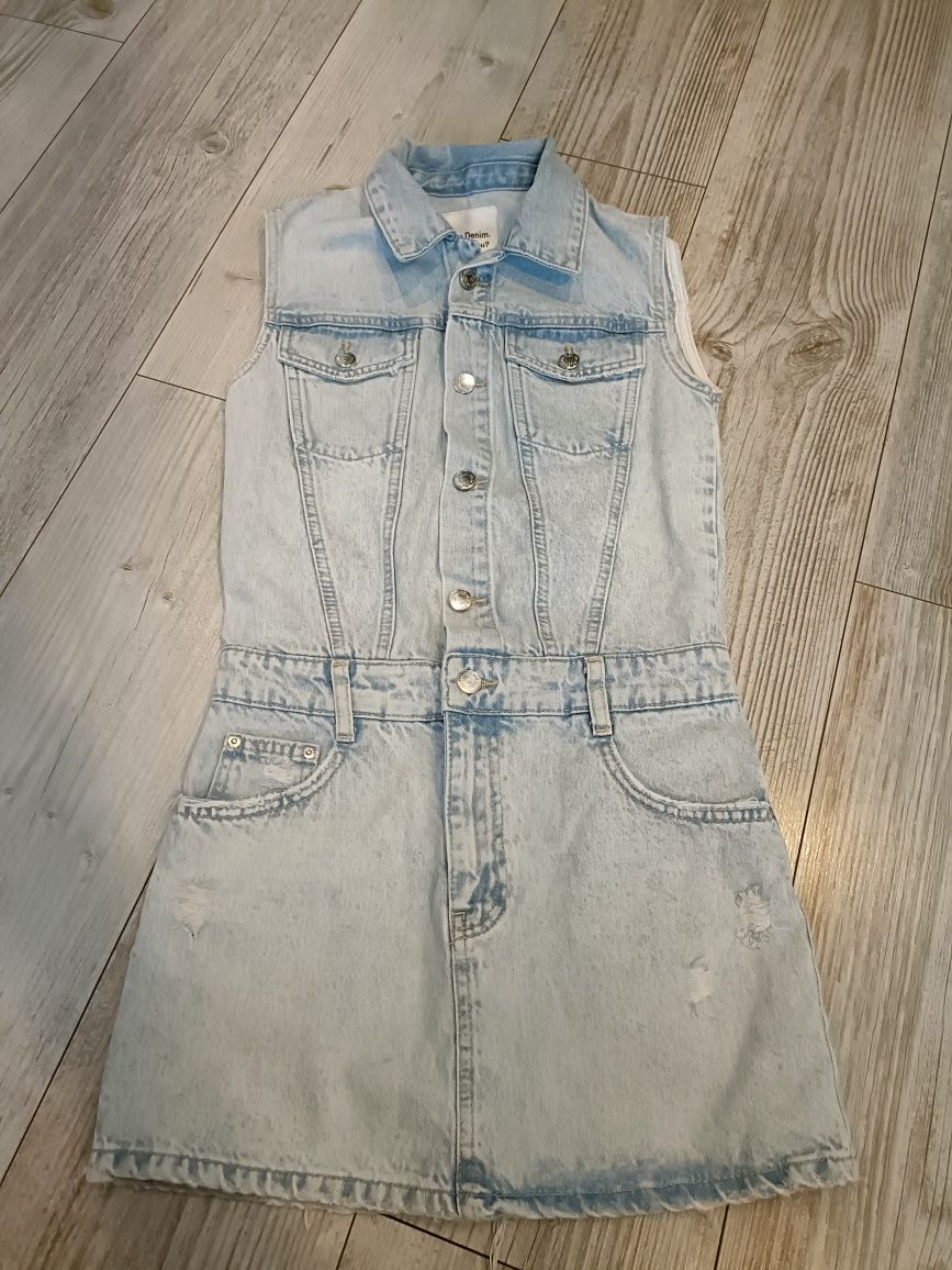 Nowa bez metki sukienka szmizjerka jeans damska Pull&Bear r. XS