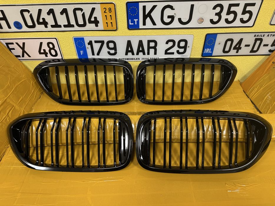 Решітка радіатора ноздрі БМВ 5 BMW 5 G30 G31 2018-2020 чорний глянець