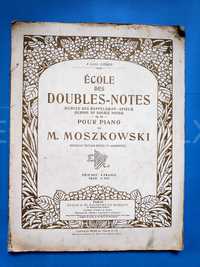 Ecole des Doubles Notes - M. Moszkowski - stare piękne nuty