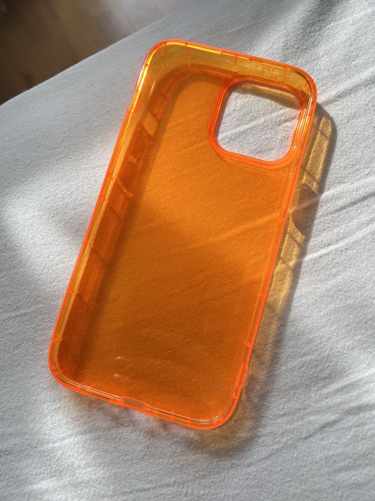 Neonowa pomarańczowa obudowa case na iPhone 13 Pro Max neon pokrowiec