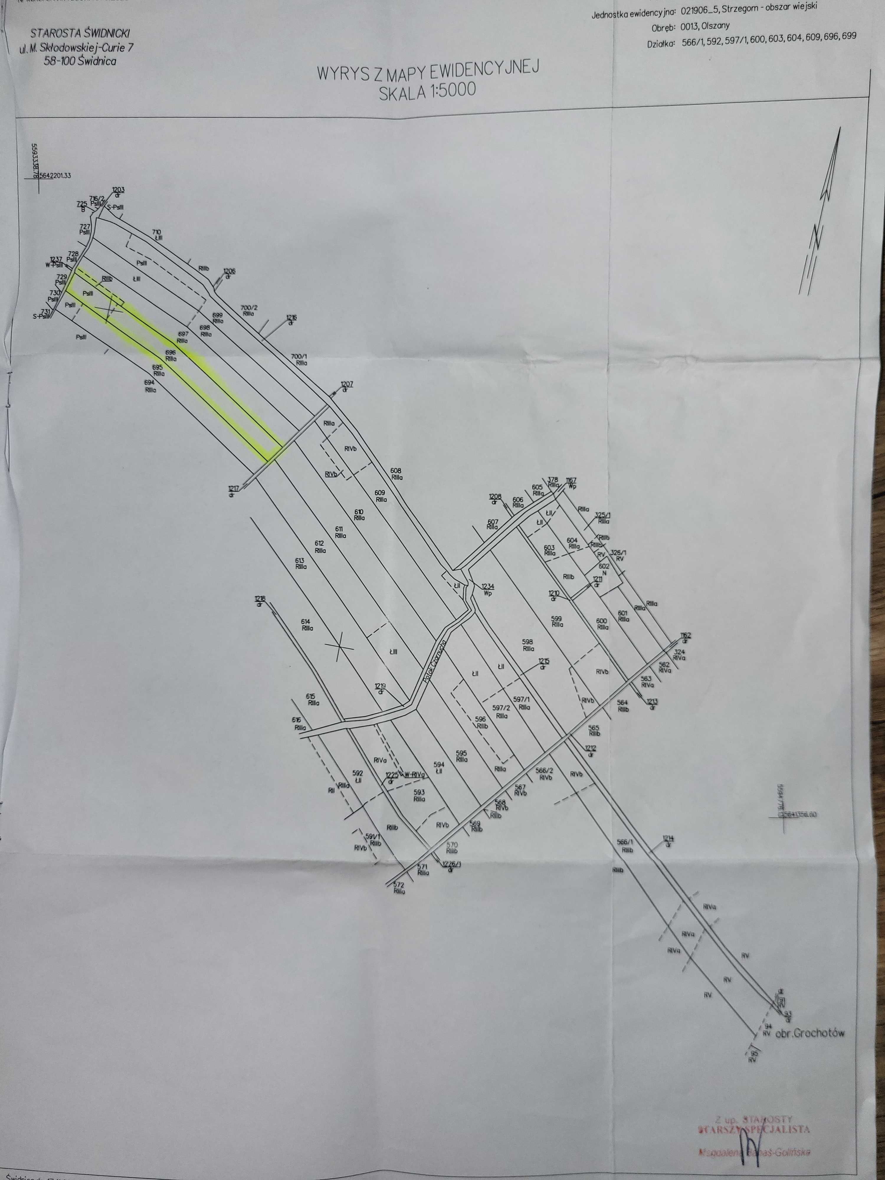 Sprzedam działkę rolną - 1,64 ha Olszany, koło Strzegomia, Świebodzic