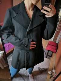 Krótki wełniany płaszcz kurtka zimowa wełniana premium xl