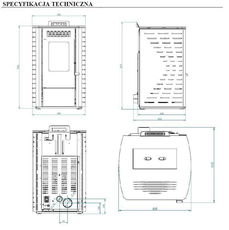 Piec kominek koza na pellet Artel Julia next  7,8 kW
