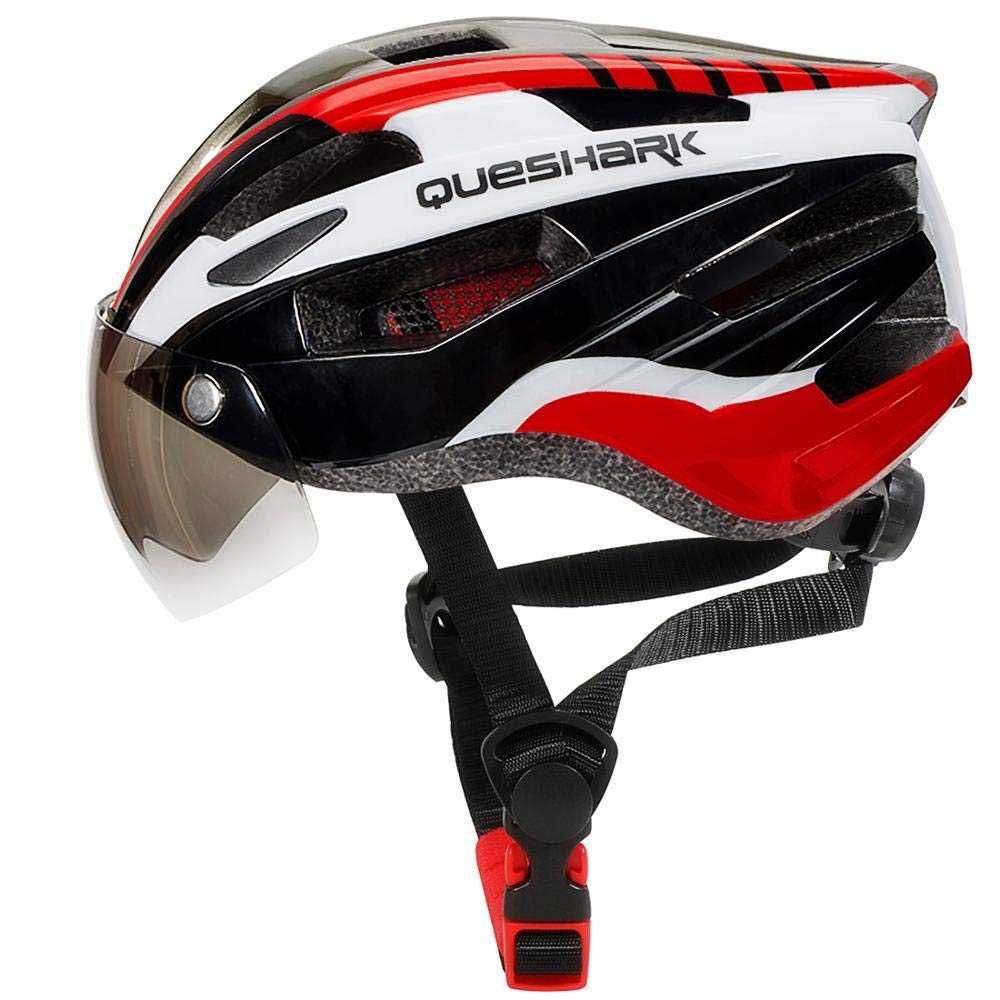 Nowy kask rowerowy Queshark / magnetyczne okulary / MTB ! L ! 1333!