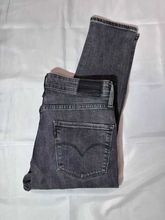 Levis damskie jeansy W27 skinny high rise szare vintage Y2K klasyk