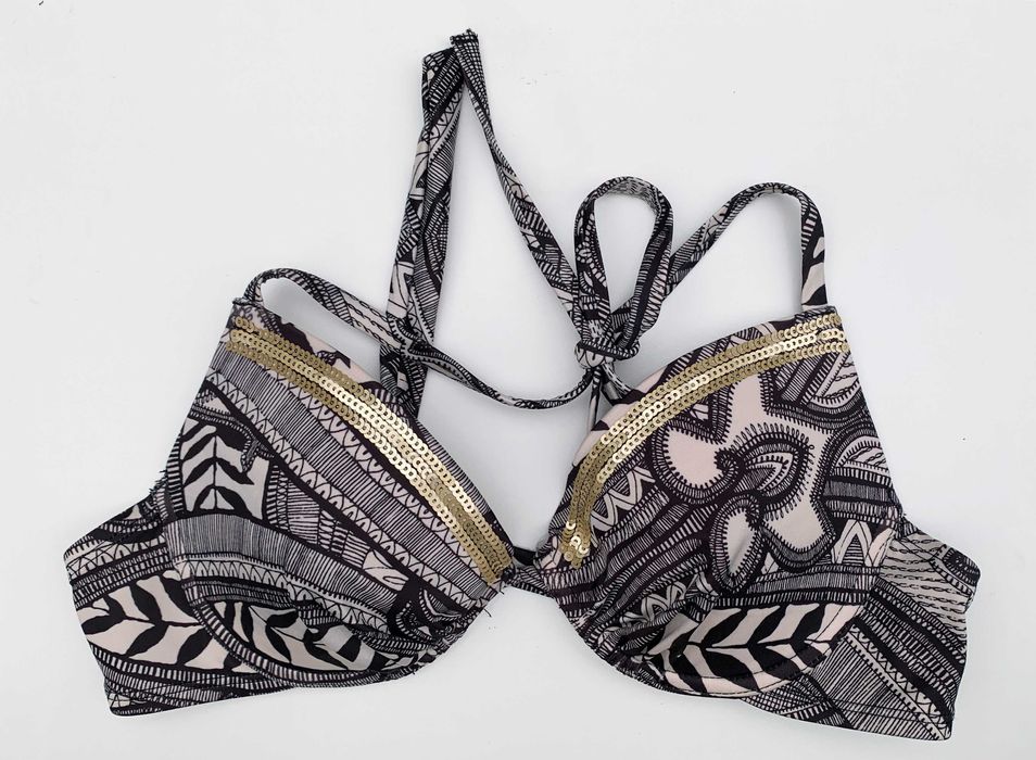 Stroj Kostium Kąpielowy Wzory Aztec KappAhl 75A GÓRA Cekiny