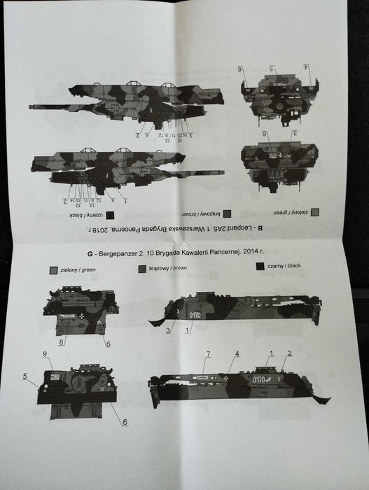 Kalkomania Leopardy w wojsku polskim Toro Model 1:72