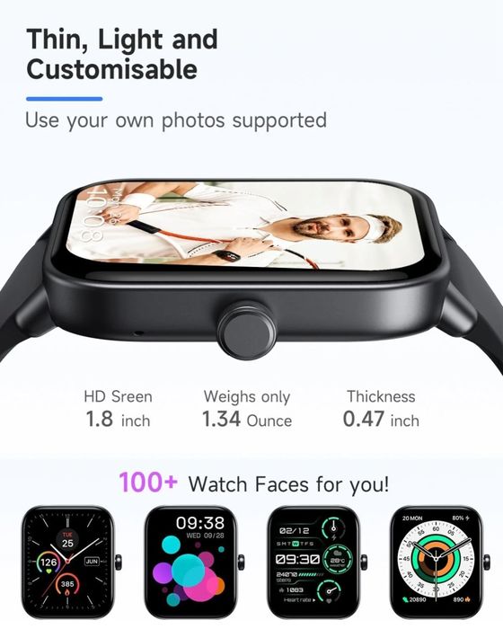 TOOBUR IDW19 1,8-calowy inteligentny smartwatch