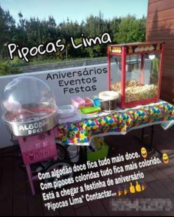 aniversário, eventos, Pipocas, algodão doce