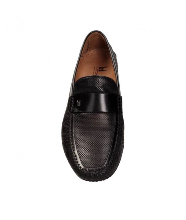Moreschi мокасини, шкіра з перфорацією, чорні, 42,5 (Baldinini)