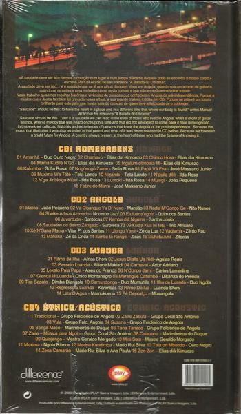 Colectânea de 4 CD's Angola Saudade 60-70