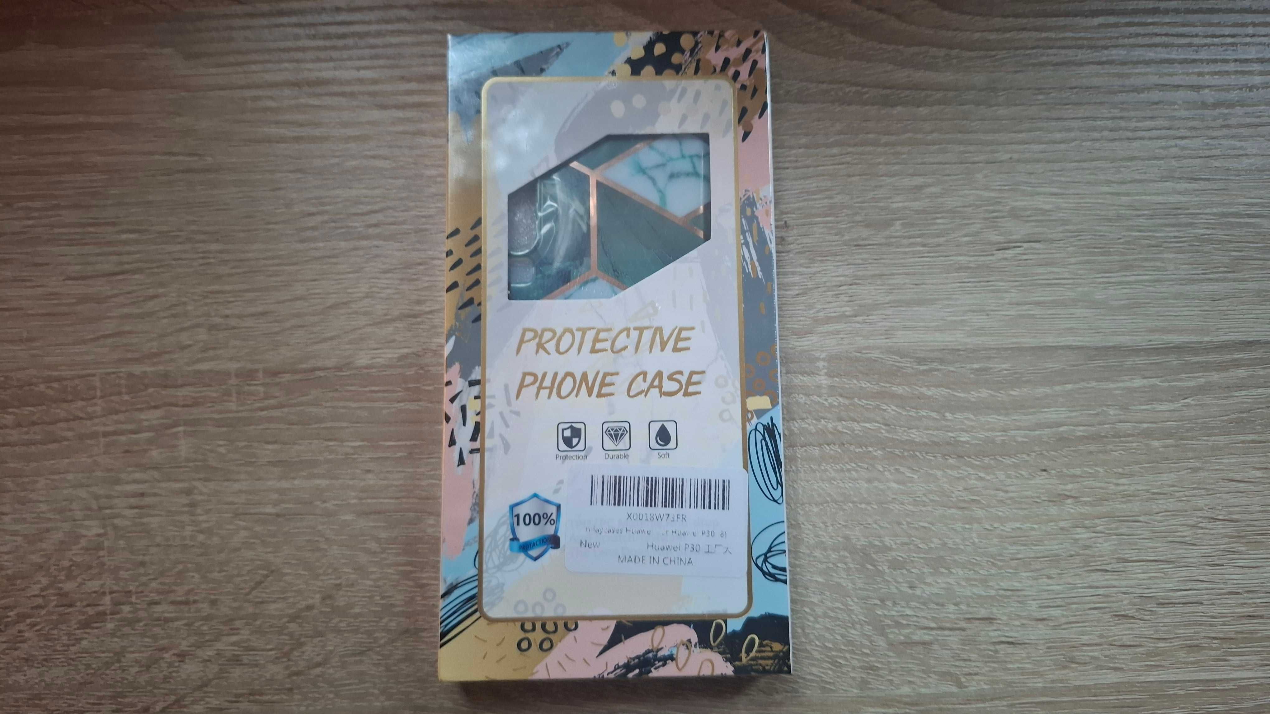 Etui Plecki do Huawei P30 Zielona Mozaika