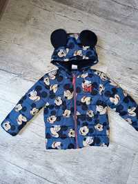 Kurtka Mickey Mouse 18-24 92 zimowa ocieplana uszka Miki f&f