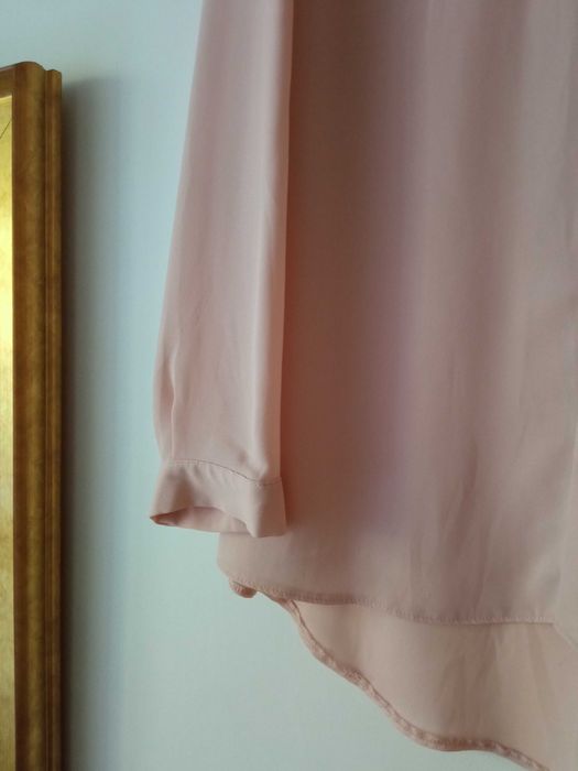 Koszula z długim rękawem mgiełka lekka pudrowy róż basic George XL 42