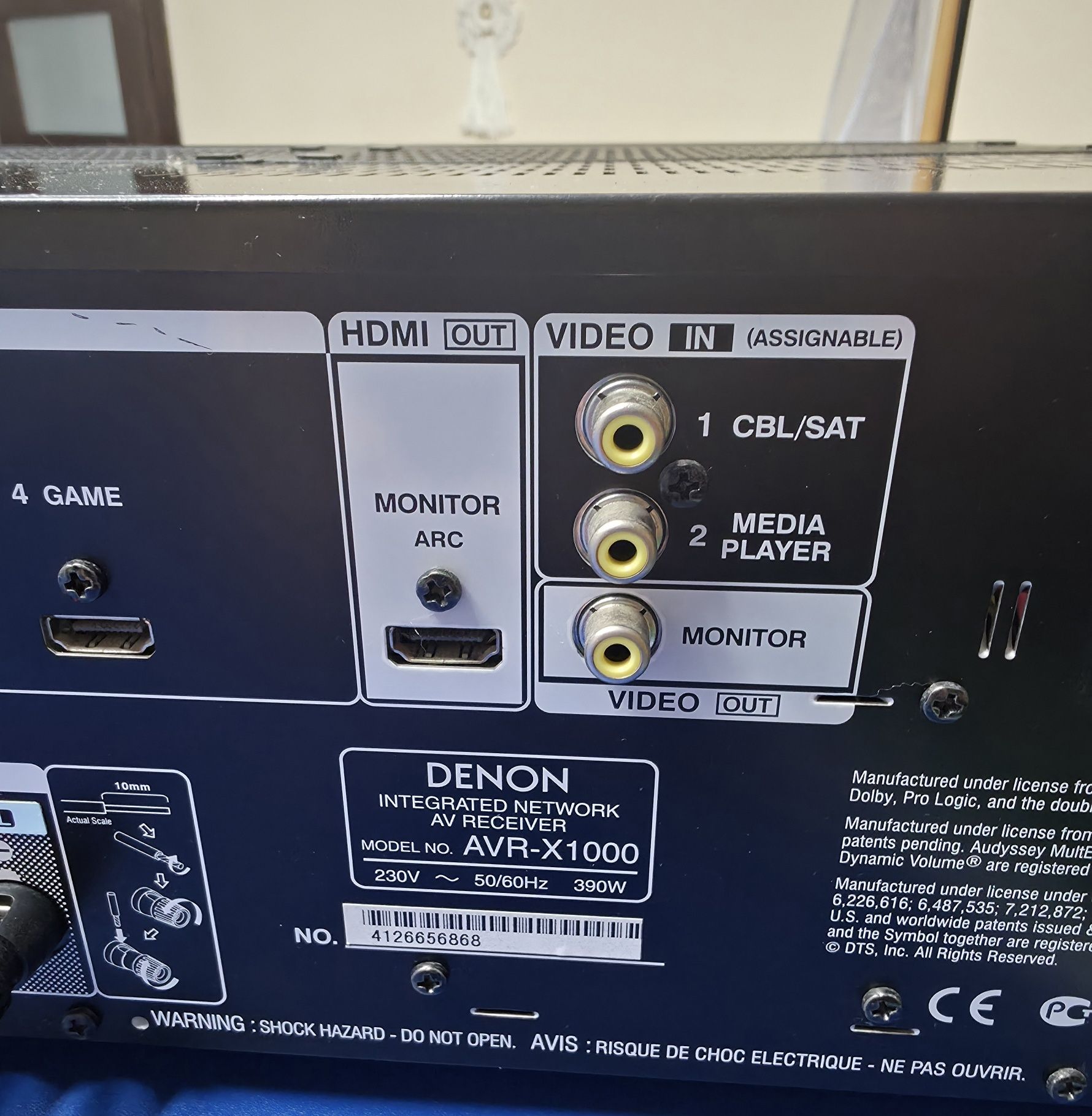 Amplituner Denon AVR-X1000 +pilot.