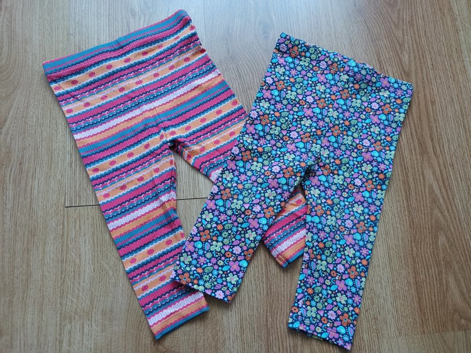 Nowe legginsy niemowlęce dla dziewczynki spodnie, 9-12 mies. 74-80