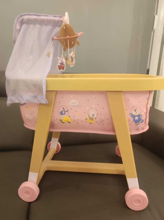 Kołyska na kółkach baby born dla lalek