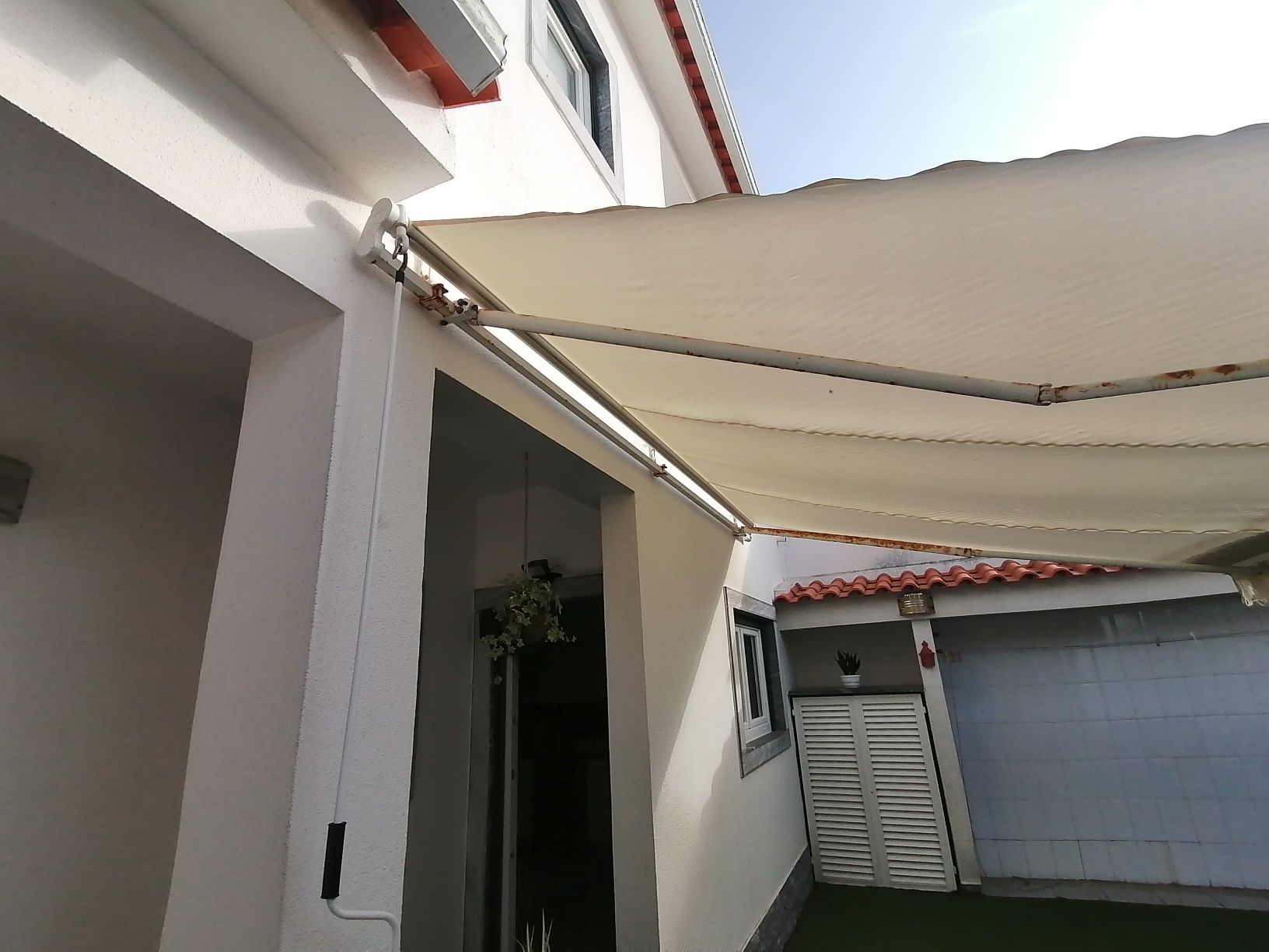 Toldo jardim e terraço beje manual