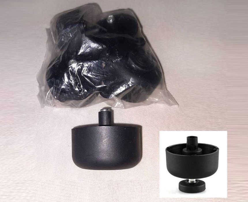 Набір 5 шт ніжка меблева з регулюванням, d=49мм, h=27мм