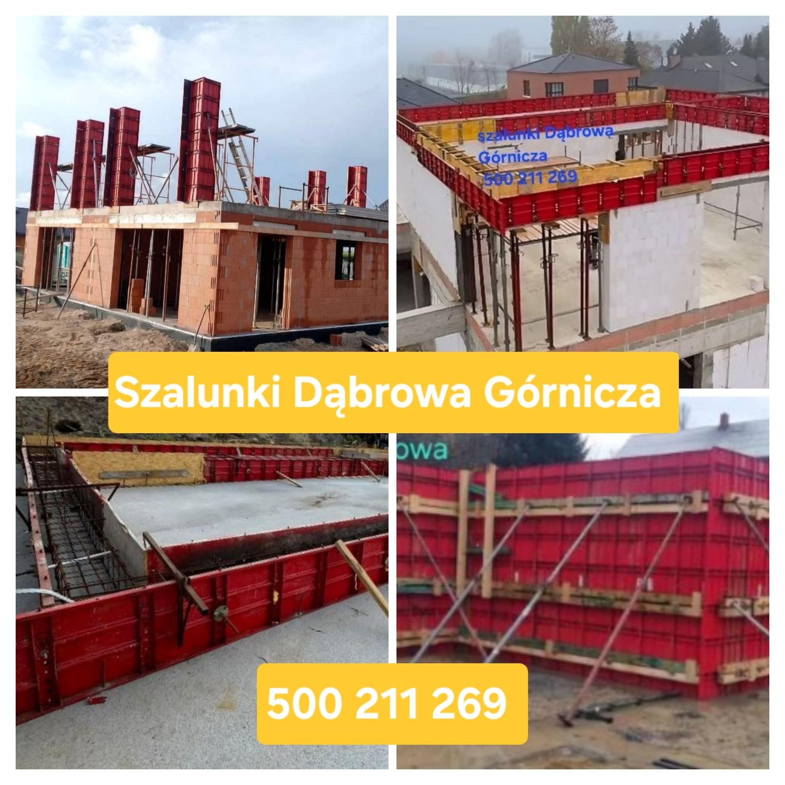 Szalunki słupowe hiszpanskie lekkie filar słup stemple budowlane doki