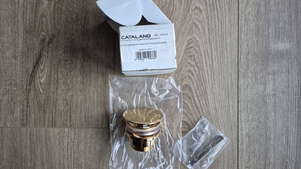 Korek umywalkowy CATALANO ZŁOTY 5PDSL00 nowy do umywalek
