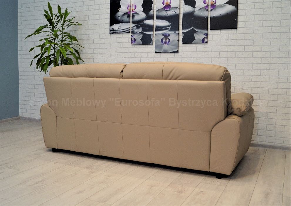 Sofa ze skóry naturalnej 200cm Balticus, skórzana, 100% skóra