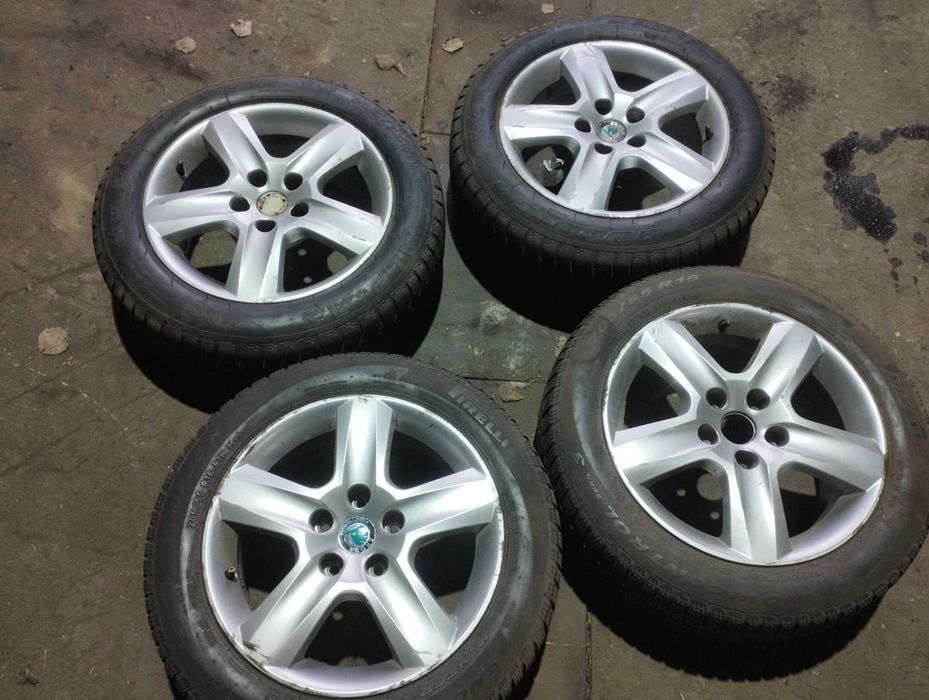 Kola skoda 5x112 OE 205/55r16 oryginal zima alufelgi 3u0601.025G alusy