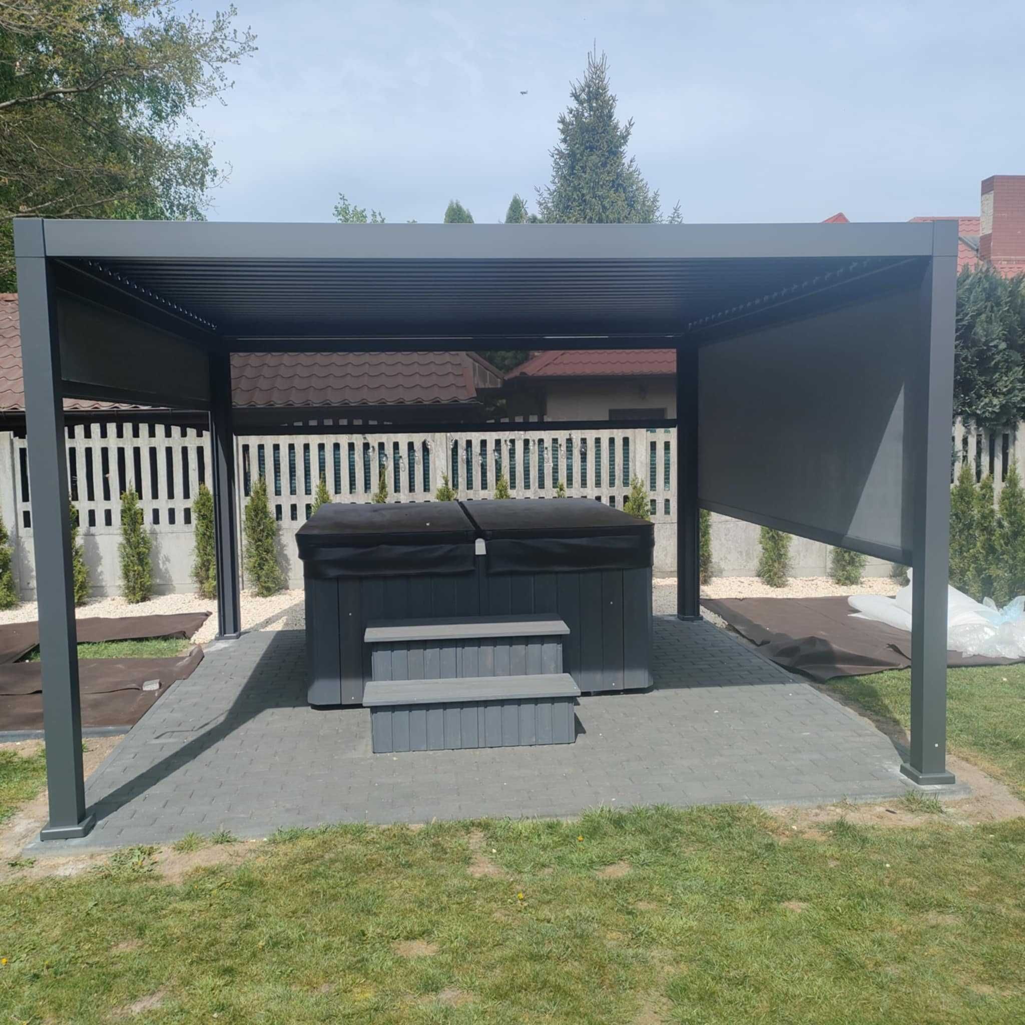 Pergola Ogrodowa Aluminiowa 4x4 Zadaszenie Tarasu Lamele