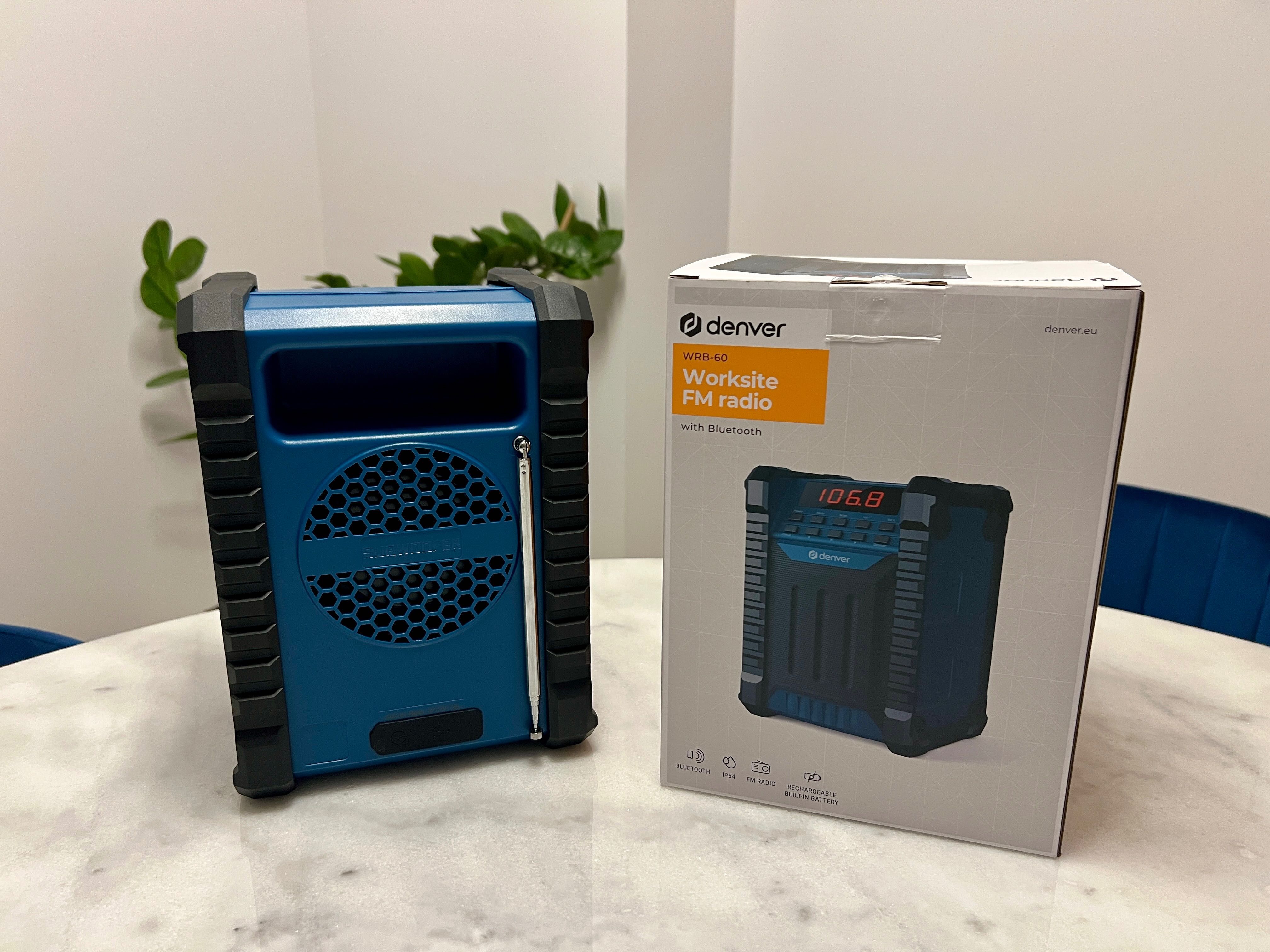 NOWE radio FM budowlane / głośnik Bluetooth - pyłoszczelne IP54 100W