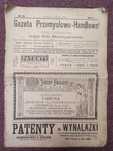 Gazeta Przemysłowo - Handlowa 1908 r. Organ Koła Przemysłowców