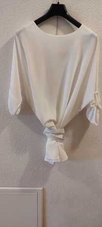 Nowa bluzka tunika biała śmietankowa oversize Italy