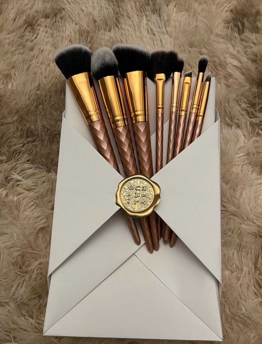 Pędzle do makijażu ROSE GOLD Premium Zestaw