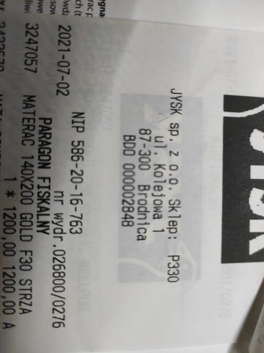 Sprzedam łóżko z materacem