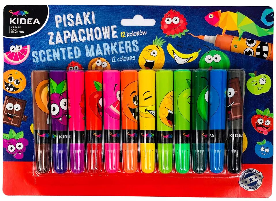 Pisaki zapachowe, 12 kolorów. Derform. Nowy Produkt