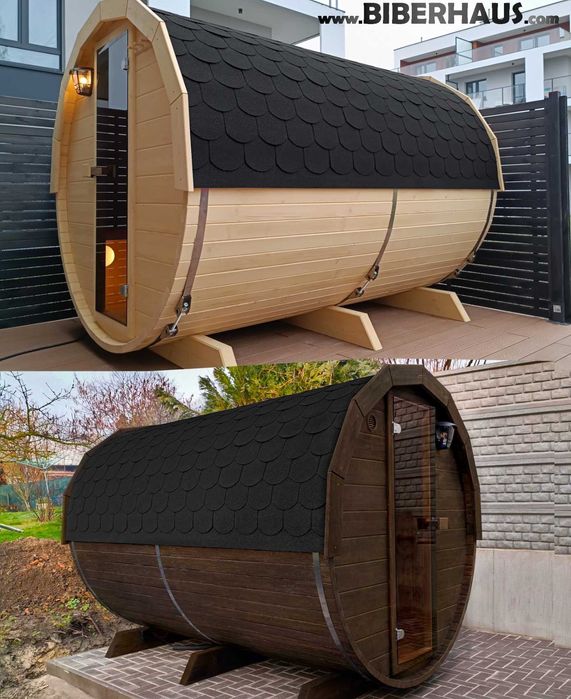 SAUNA Ogrodowa 300 cm + OKNO 100% + GRATIS Beczka 500L + Akcesoria