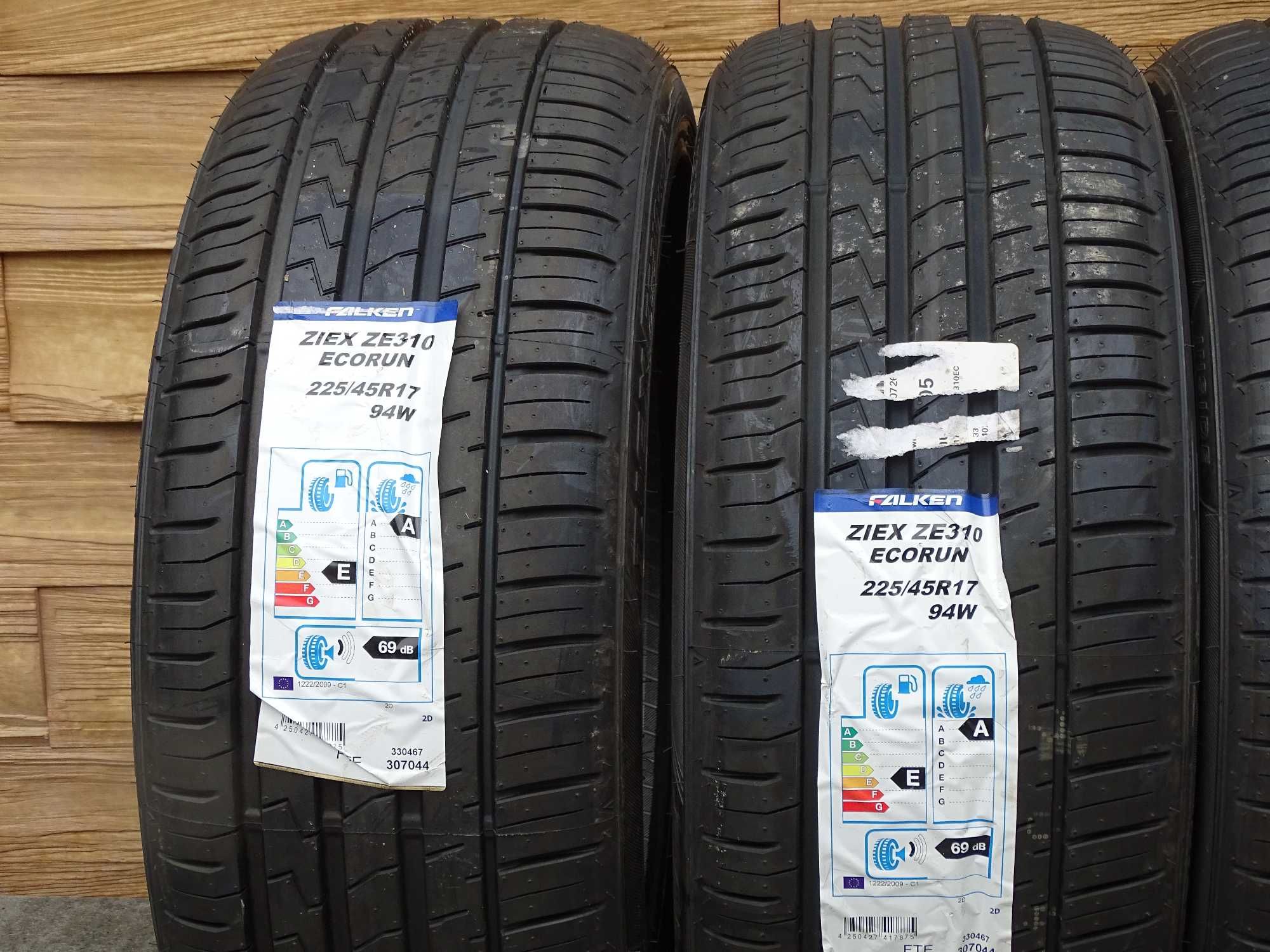 4× Falken Ziex ZE310 Ecorun 225/45R17 94 W rant ochronny,