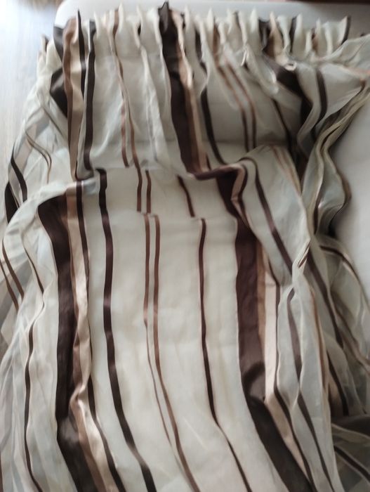 Firany białe 4,5x2,5 m z karniszem + grats