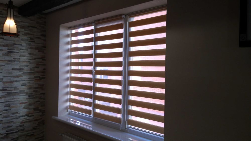 Тканевые ролеты LEN L-2075, жалюзи, рулонные шторы День-Ночь Киев