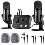 TONOR ASMR Microphone kit, Dual mics with Audio Interface, USB Condens
