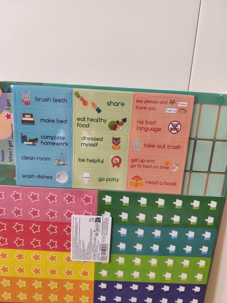 Quadro de tarefas para crianças