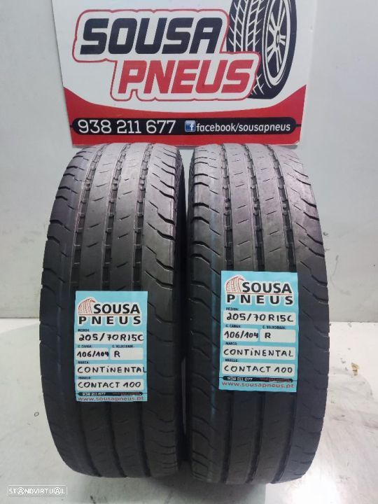 2 pneus semi novos 205-70r15 c - oferta dos portes 90 euros