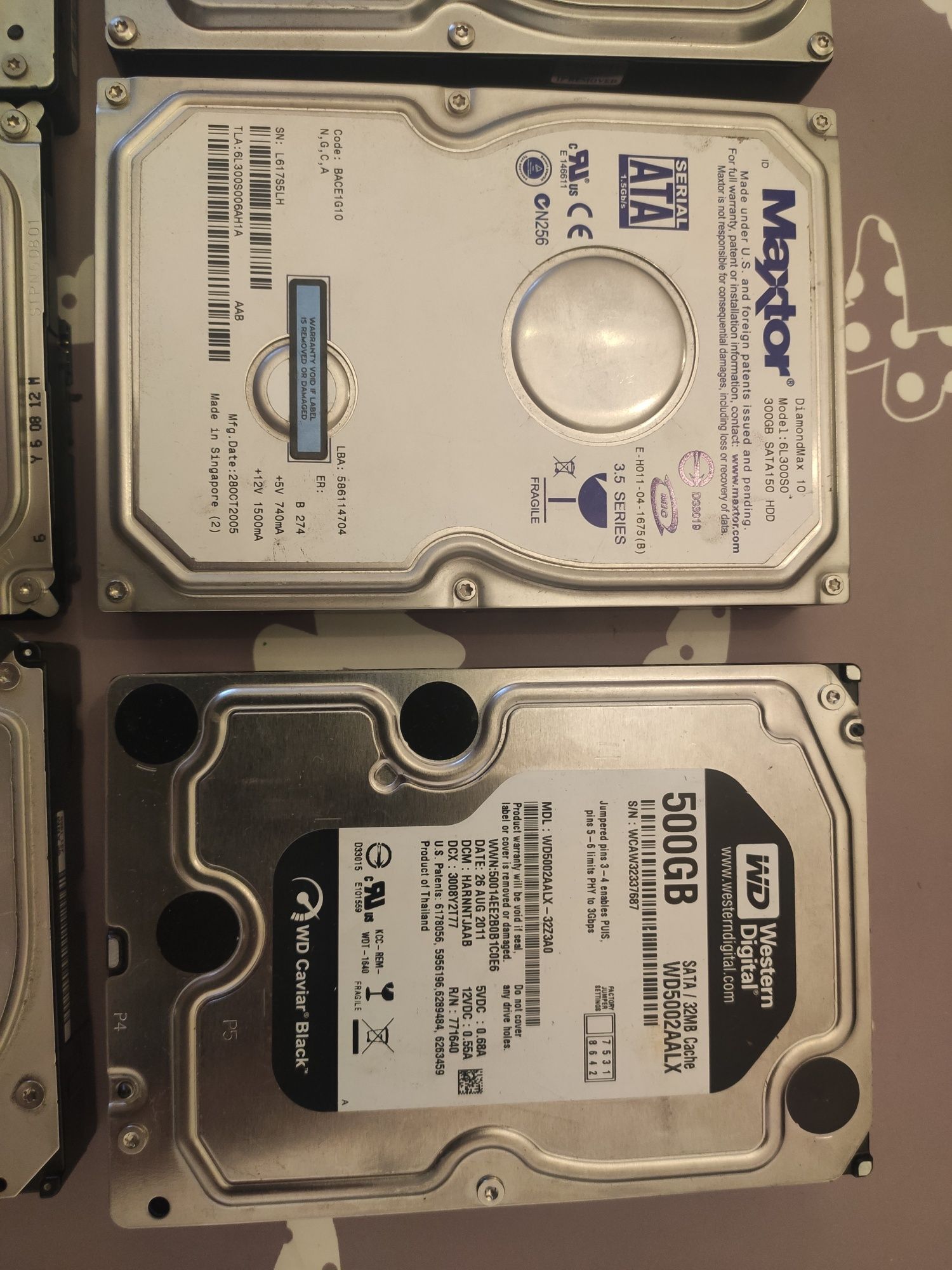 Discos 3.5 e 2.5 SATA 1TB 500GB a 40GB