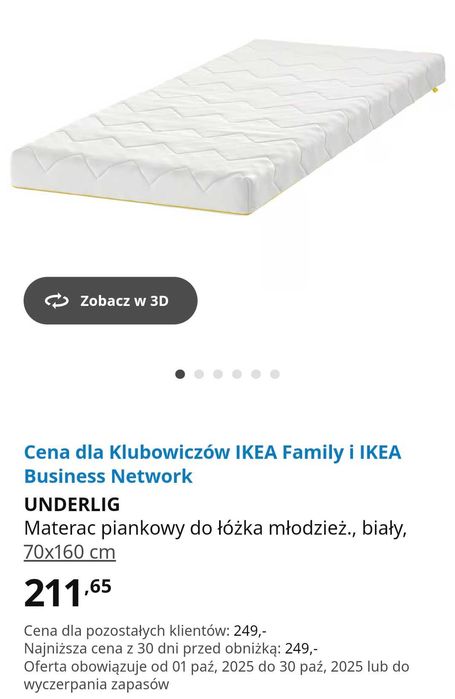 Łóżko dziecięce Ikea Kritter
