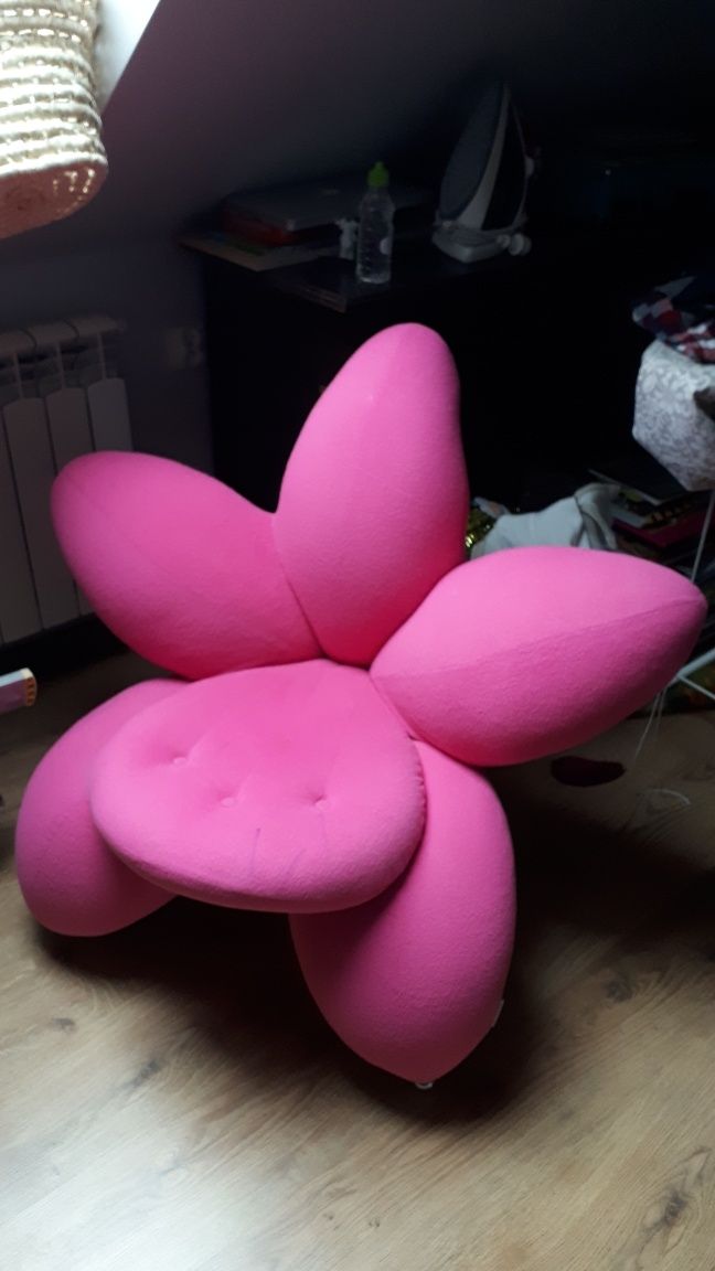 fiorentino fotel kwiatek różowy